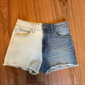 High rise two tone jean shorts RSQ Jeans